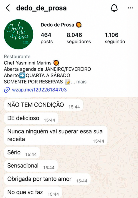 Depoimento real de cliente ou aluna